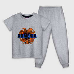 Пижама хлопковая детская Армения, цвет: меланж