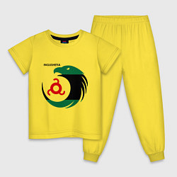 Пижама хлопковая детская Ingushetia Eagle, цвет: желтый