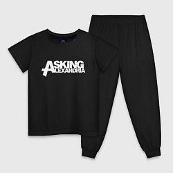 Пижама хлопковая детская Asking Alexandria, цвет: черный