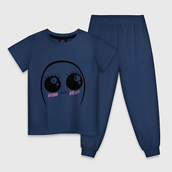 Пижама хлопковая детская Няша, цвет: тёмно-синий