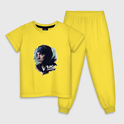 Пижама хлопковая детская Eminem: 8 mile, цвет: желтый