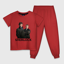 Пижама хлопковая детская Sherlock, цвет: красный