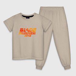Пижама хлопковая детская Blade Runner 2049, цвет: миндальный