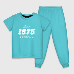 Пижама хлопковая детская Limited Edition 1975 цвета бирюзовый — фото 1