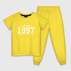 Пижама хлопковая детская Год выпуска 1997, цвет: желтый