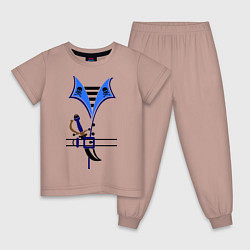 Пижама хлопковая детская Форма пирата, цвет: пыльно-розовый