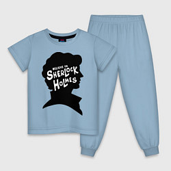 Пижама хлопковая детская Believe Sherlock Holmes, цвет: мягкое небо