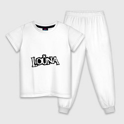 Пижама хлопковая детская Louna X цвета белый — фото 1