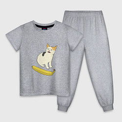 Детская пижама Cat no banana meme
