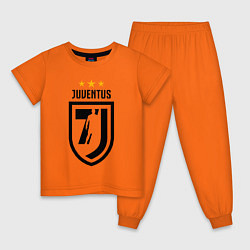Пижама хлопковая детская Juventus 7J, цвет: оранжевый
