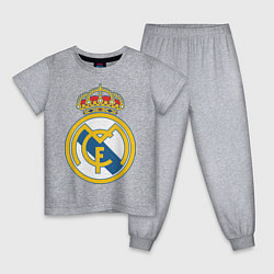 Пижама хлопковая детская Real Madrid FC, цвет: меланж