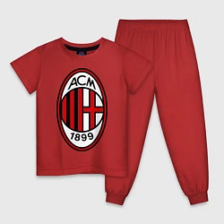 Пижама хлопковая детская Milan ACM, цвет: красный