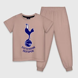 Пижама хлопковая детская Tottenham FC, цвет: пыльно-розовый