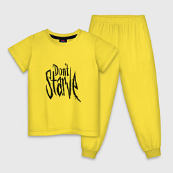 Пижама хлопковая детская Don't Starve, цвет: желтый