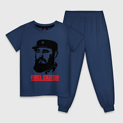 Пижама хлопковая детская Fidel Castro, цвет: тёмно-синий