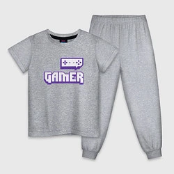 Пижама хлопковая детская Twitch Gamer, цвет: меланж