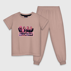 Детская пижама Black Pink Band