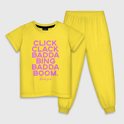 Детская пижама Click Clack Black Pink