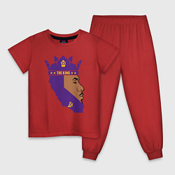 Пижама хлопковая детская LeBron: The King, цвет: красный