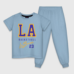 Пижама хлопковая детская Lebron 23: Los Angeles, цвет: мягкое небо