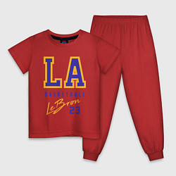 Пижама хлопковая детская Lebron 23: Los Angeles, цвет: красный