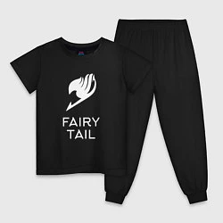 Пижама хлопковая детская Fairy Tail, цвет: черный