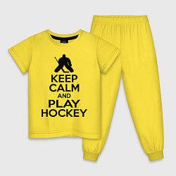 Детская пижама Keep Calm & Play Hockey