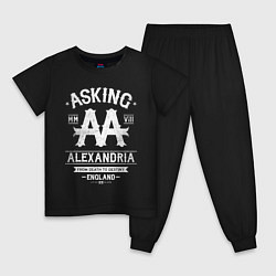 Пижама хлопковая детская Asking Alexandria: England, цвет: черный