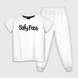 Пижама хлопковая детская SALLY FACE, цвет: белый