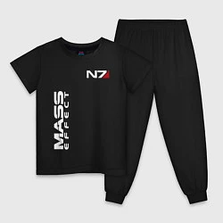 Пижама хлопковая детская MASS EFFECT N7, цвет: черный