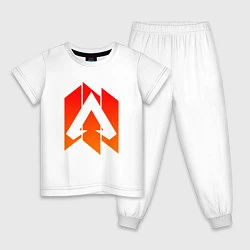 Пижама хлопковая детская Apex Legends: Symbol, цвет: белый