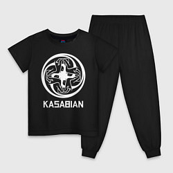 Пижама хлопковая детская Kasabian: Symbol цвета черный — фото 1