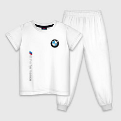 Пижама хлопковая детская BMW M PREFORMANCE, цвет: белый