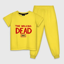 Пижама хлопковая детская The walking Dead AMC, цвет: желтый