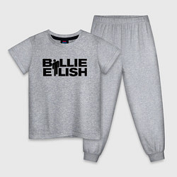 Пижама хлопковая детская BILLIE EILISH, цвет: меланж