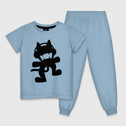 Пижама хлопковая детская MONSTERCAT, цвет: мягкое небо