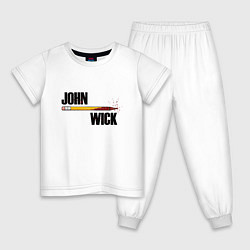 Пижама хлопковая детская John Wick, цвет: белый
