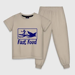 Детская пижама Shark fast food