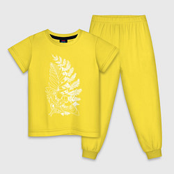 Пижама хлопковая детская ОДНИ ИЗ НАС 2, цвет: желтый