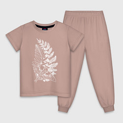 Пижама хлопковая детская ОДНИ ИЗ НАС 2, цвет: пыльно-розовый