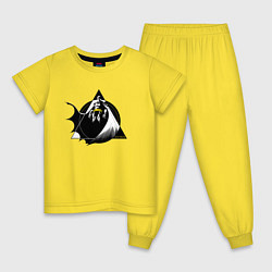 Пижама хлопковая детская Batman, цвет: желтый