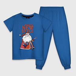 Пижама хлопковая детская New Year - new style!, цвет: синий