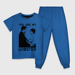 Пижама хлопковая детская You are My Lobster, цвет: синий