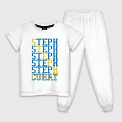 Пижама хлопковая детская Steph Curry, цвет: белый