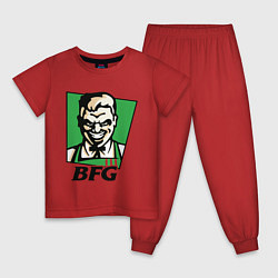 Пижама хлопковая детская BFG, цвет: красный