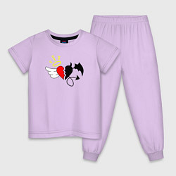 Пижама хлопковая детская EMINEM цвета лаванда — фото 1
