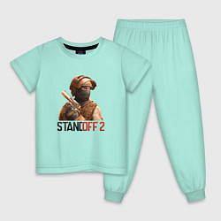 Пижама хлопковая детская STANDOFF 2, цвет: мятный