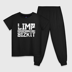 Пижама хлопковая детская LIMP BIZKIT, цвет: черный