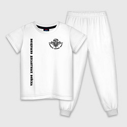 Пижама хлопковая детская Воздушно Десантные Войска, цвет: белый