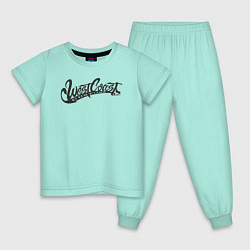 Пижама хлопковая детская West Coast Customs, цвет: мятный